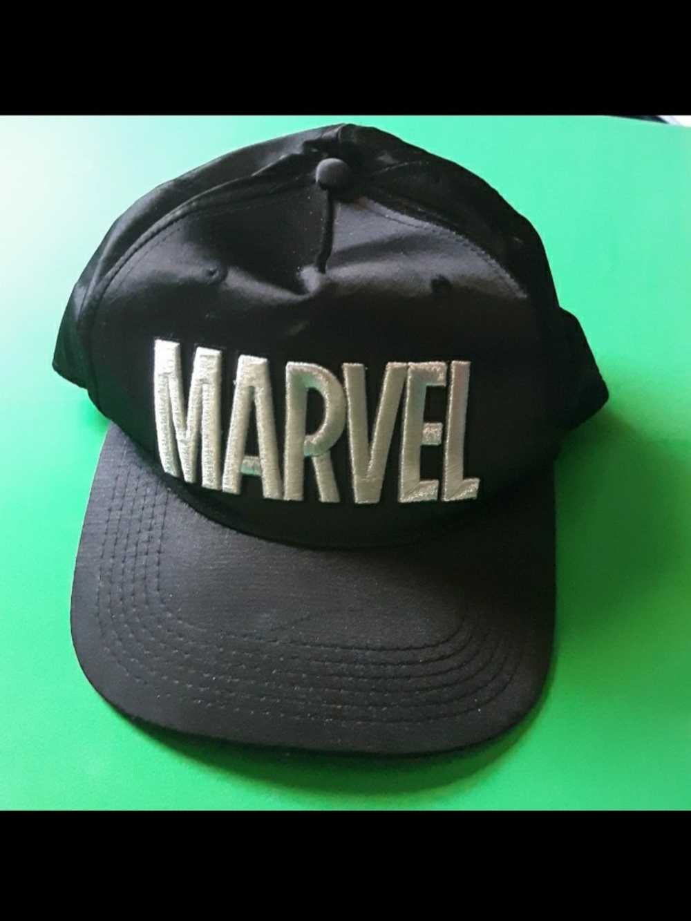 Marvel Embroidered Logo Black Baseball Cap